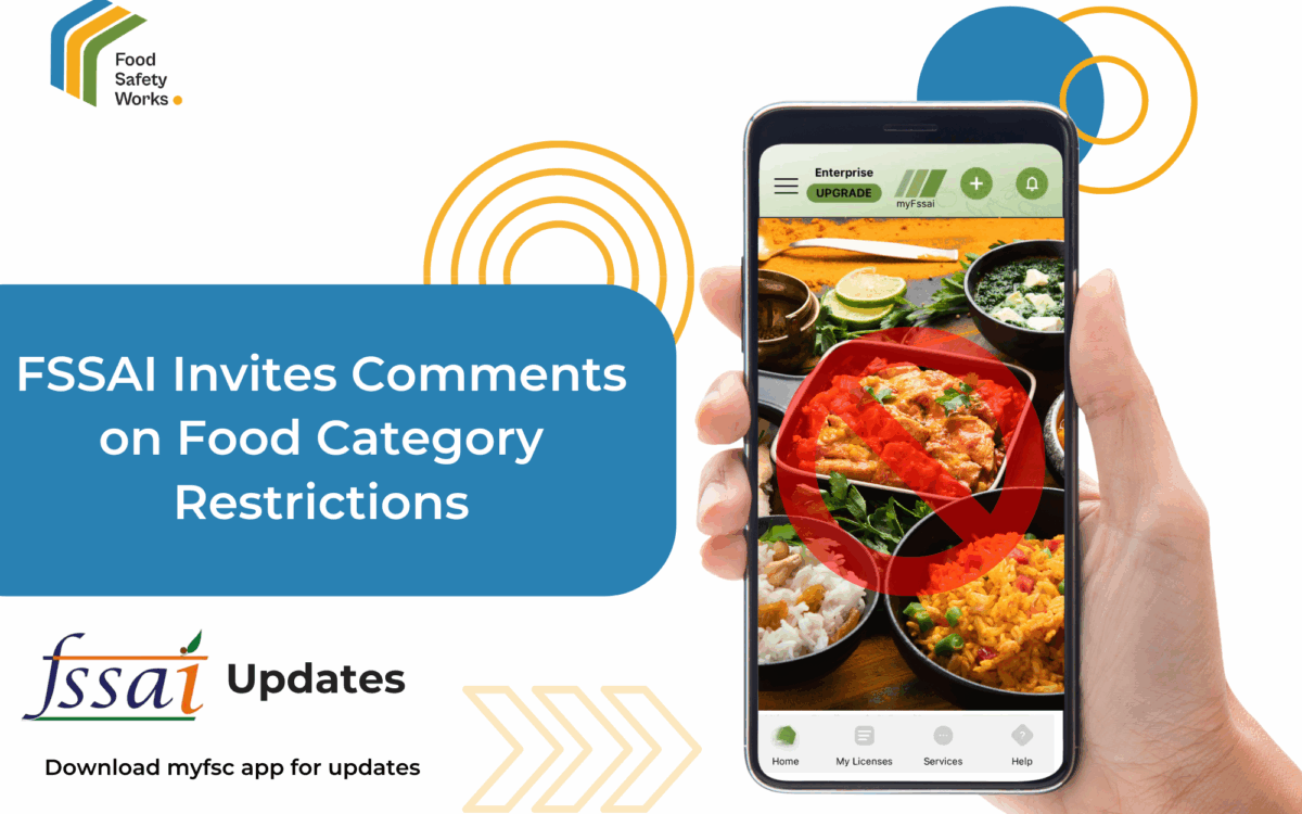FSSAI Invites Stakeholder Comments on Restricting Registration for Certain Food Categories